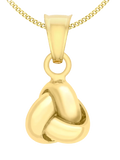 IBB 18ct gold triple knot pendant necklace (British brand)