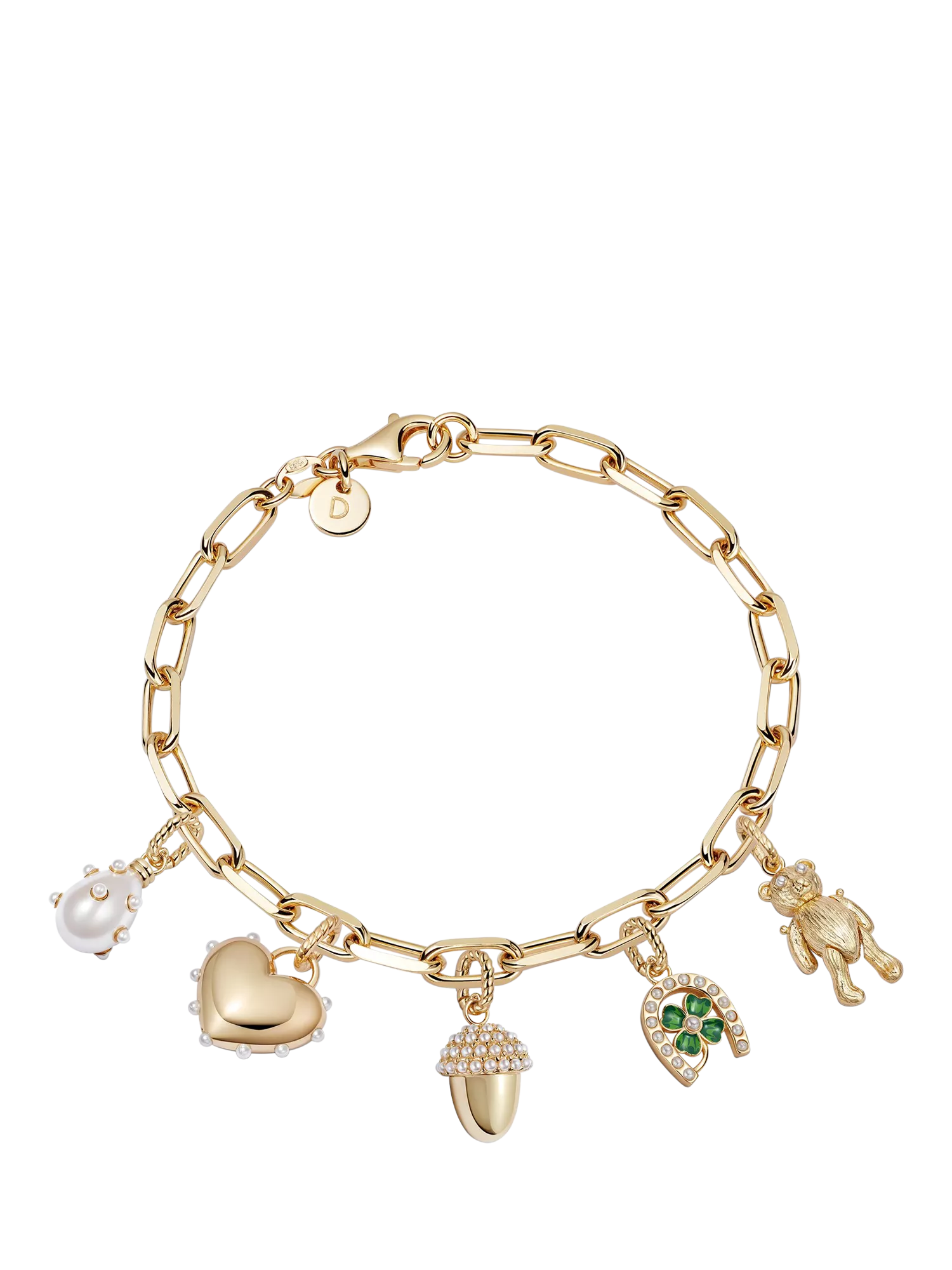 Daisy London gold charm bracelet - British product