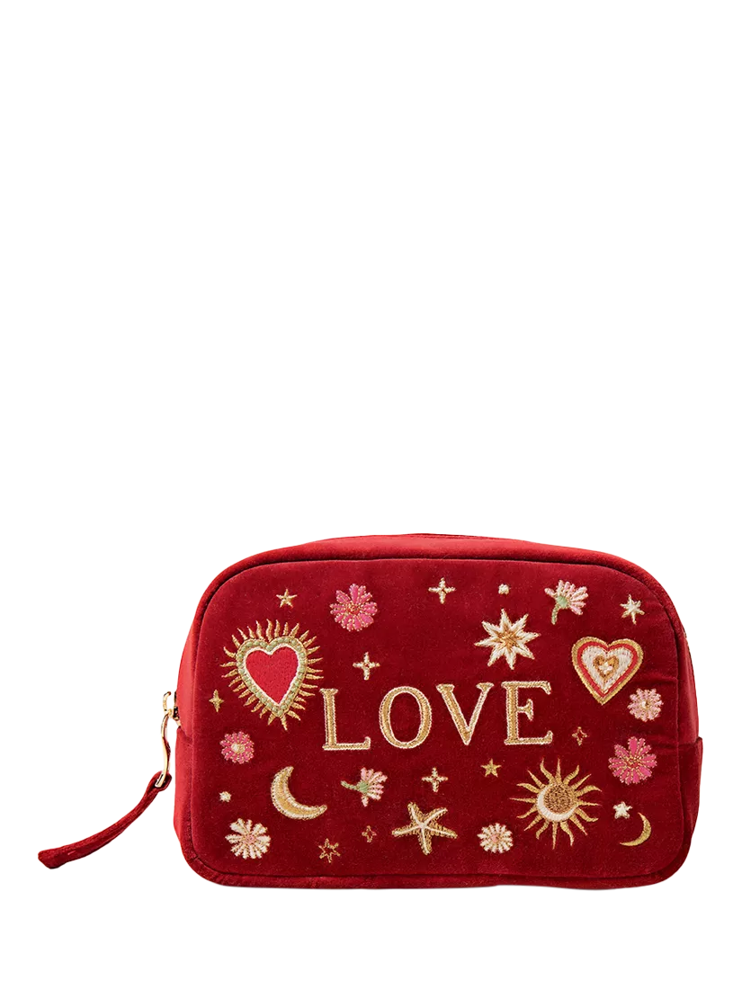 Elizabeth Scarlett Love Charm makeup bag red, imported from the UK