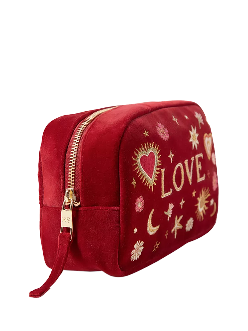 Elizabeth Scarlett Love Charm makeup bag red, imported from the UK