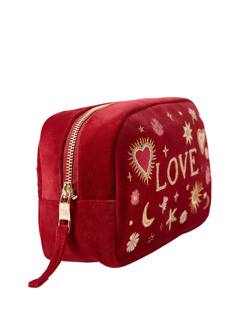 Elizabeth Scarlett Love Charm makeup bag red, imported from the UK