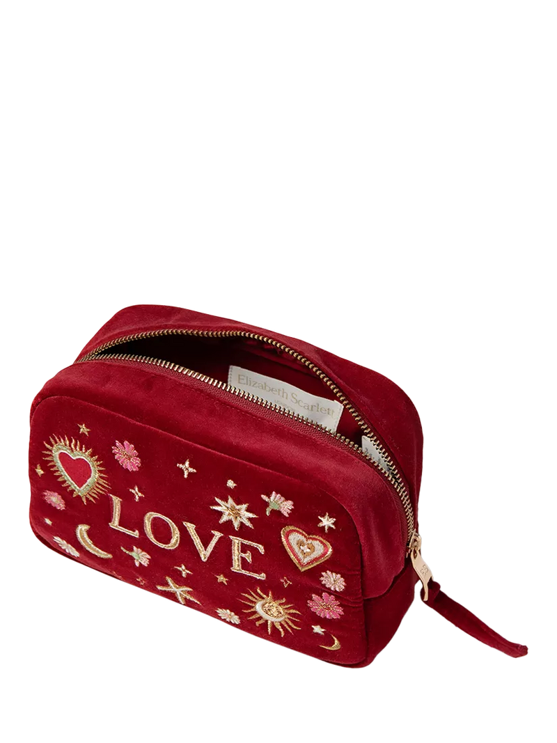 Elizabeth Scarlett Love Charm makeup bag red, imported from the UK