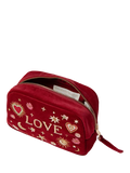 Elizabeth Scarlett Love Charm makeup bag red, imported from the UK