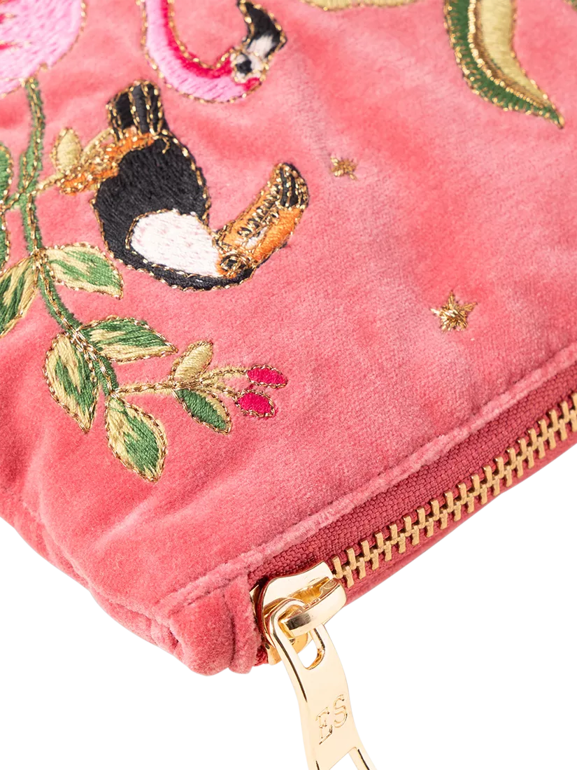 Elizabeth Scarlett zebra organic cotton pouch pink - British product