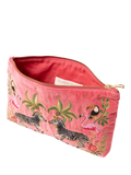 Elizabeth Scarlett zebra organic cotton pouch pink - British product