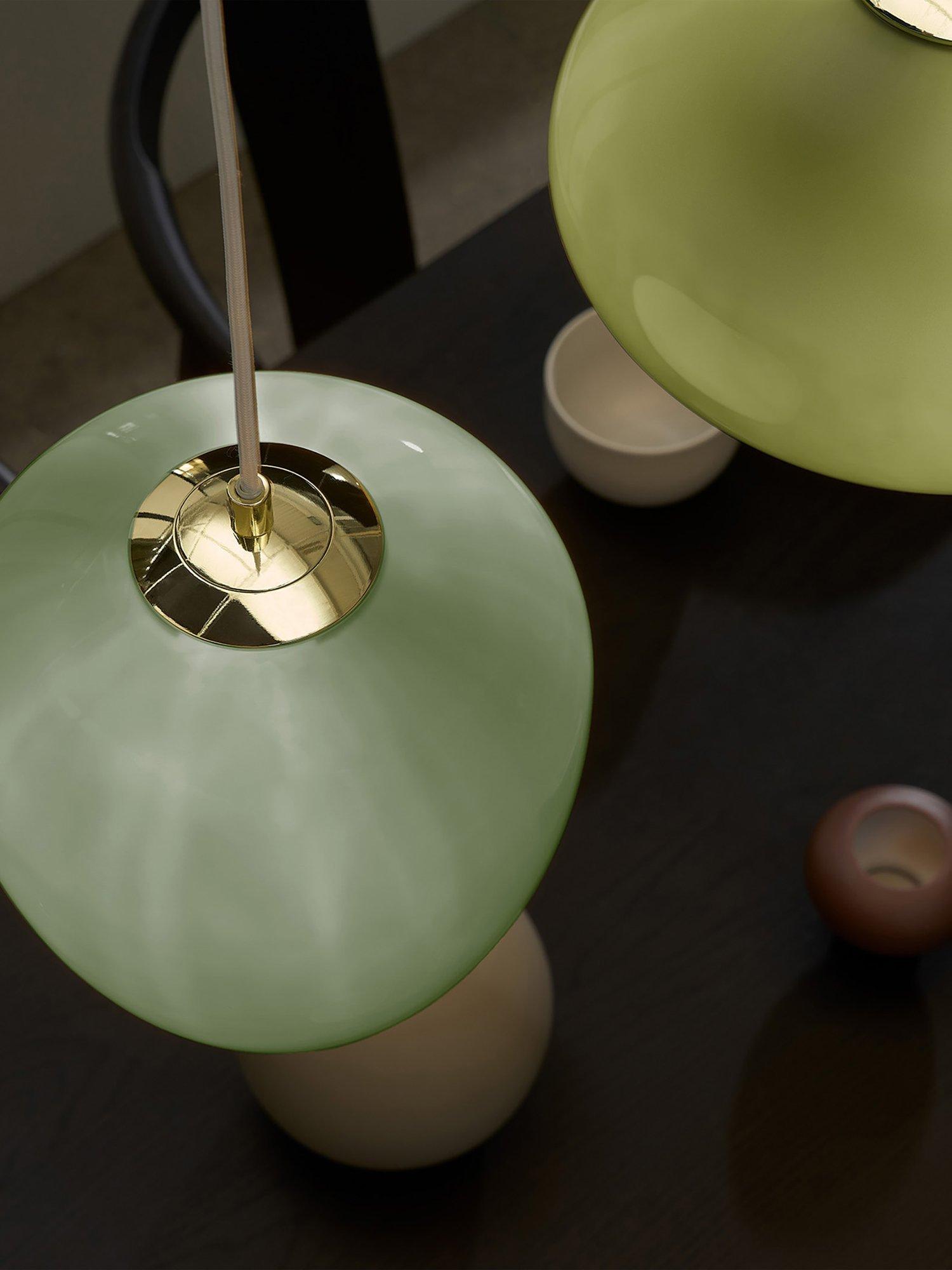 MADE Adrienne green pendant light, H107cm - British product