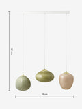 MADE Adrienne green pendant light, H107cm - British product