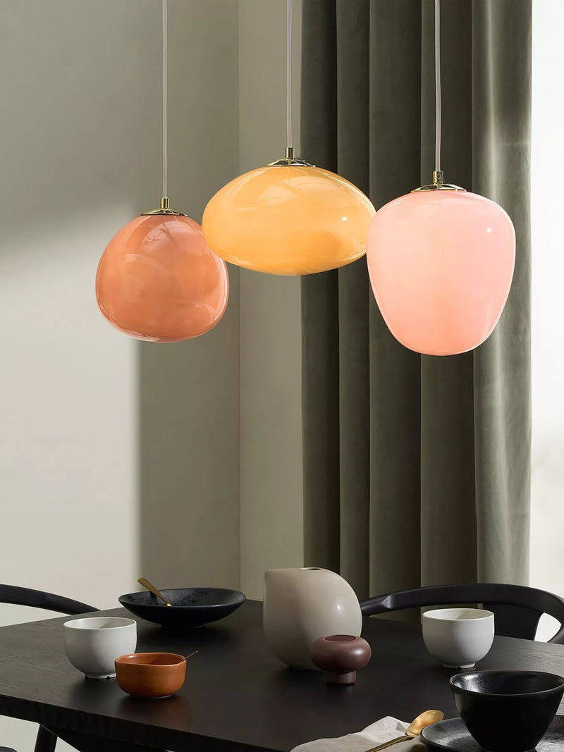 MADE Adrienne triple pendant ceiling light pink, imported from the UK