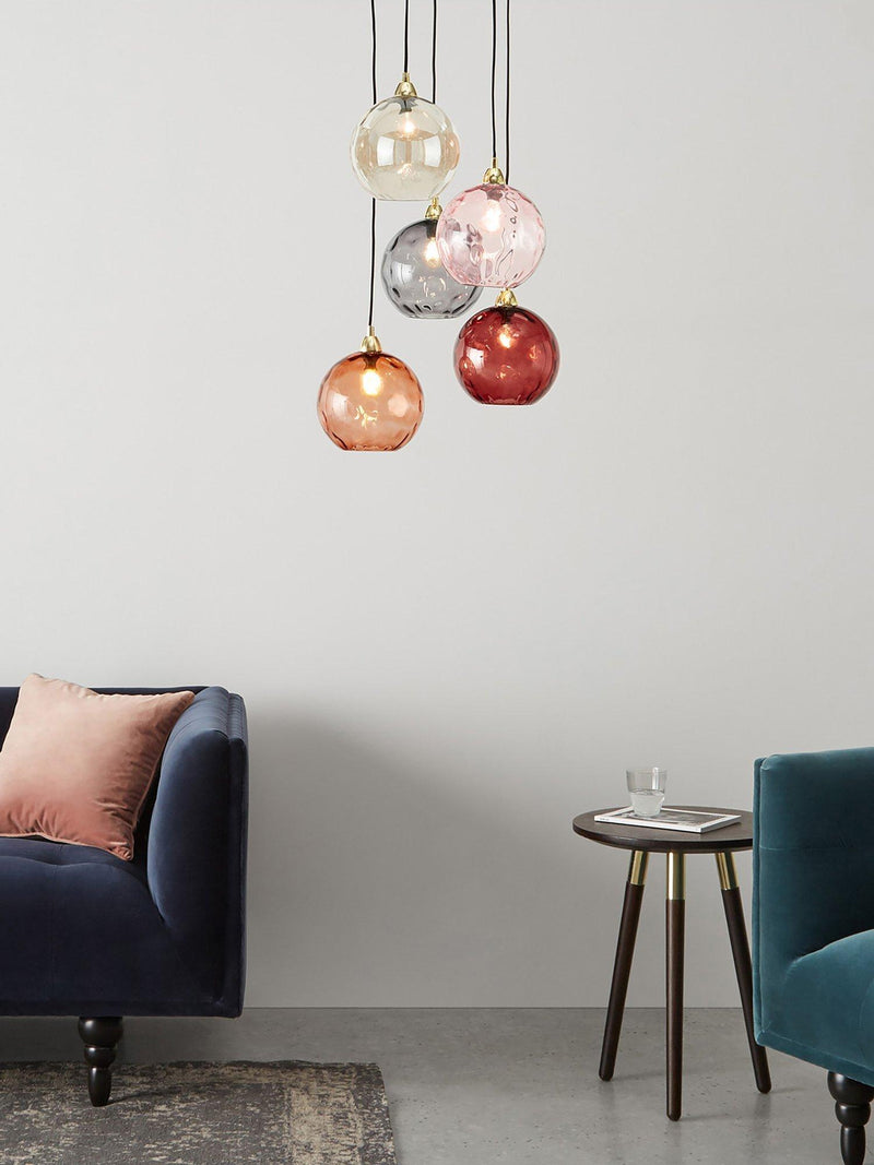 MADE Ilaria cluster ceiling light pink 89cm - British product