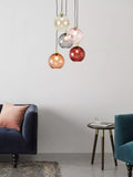 MADE Ilaria cluster ceiling light pink 89cm - British product