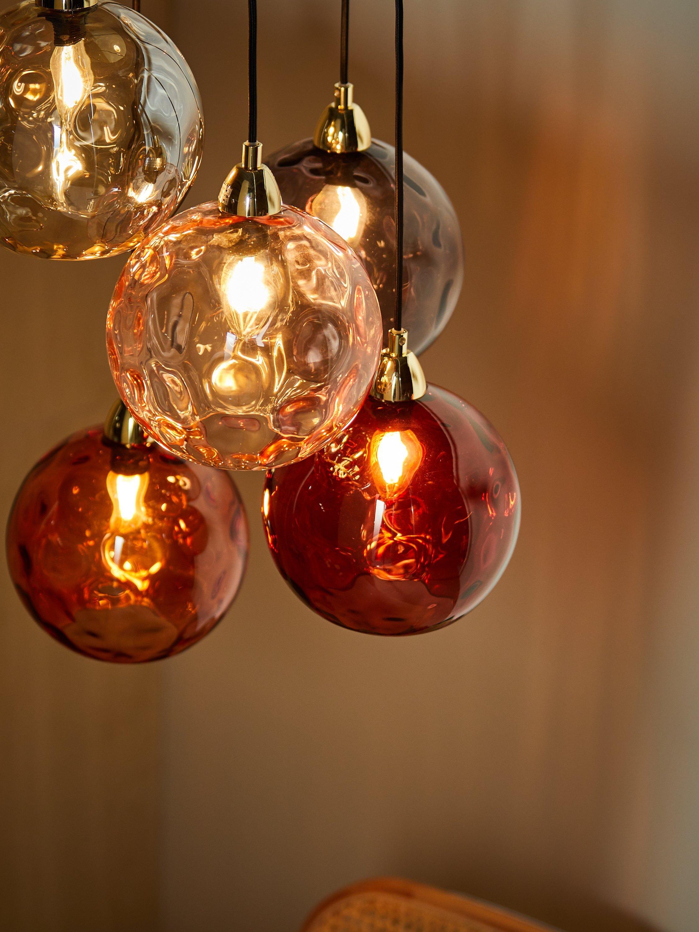 MADE Ilaria cluster ceiling light pink 89cm - British product