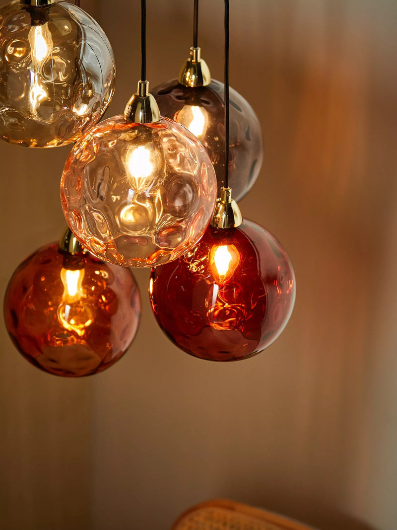 MADE Ilaria cluster ceiling light pink 89cm - British product