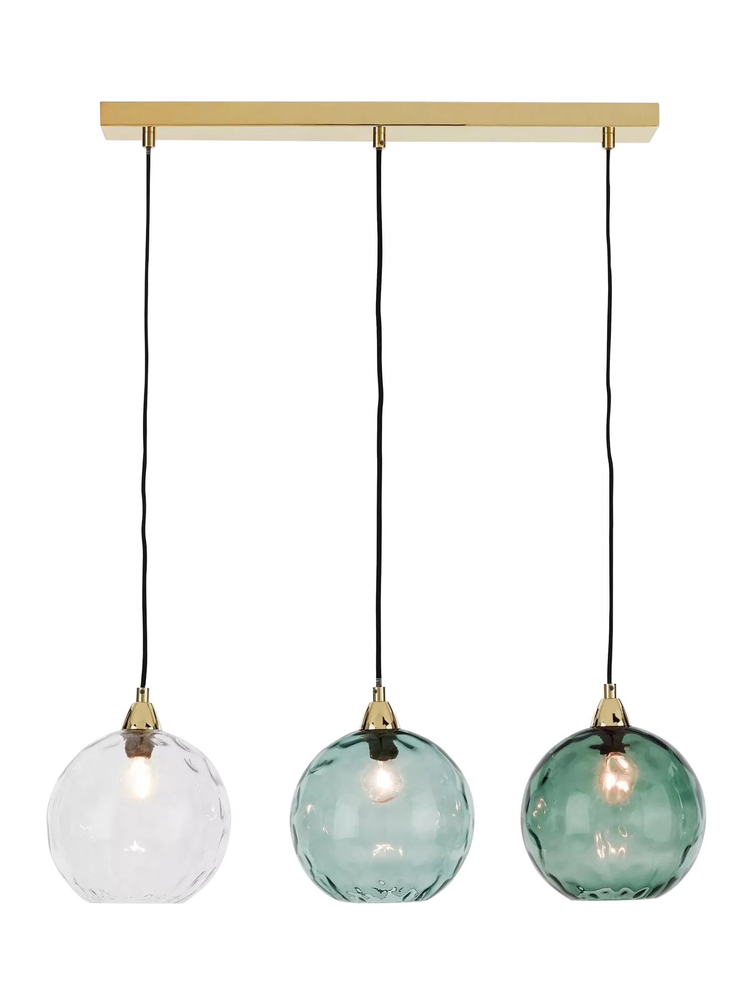 MADE Ilaria 3 pendant ceiling light blue, UK version