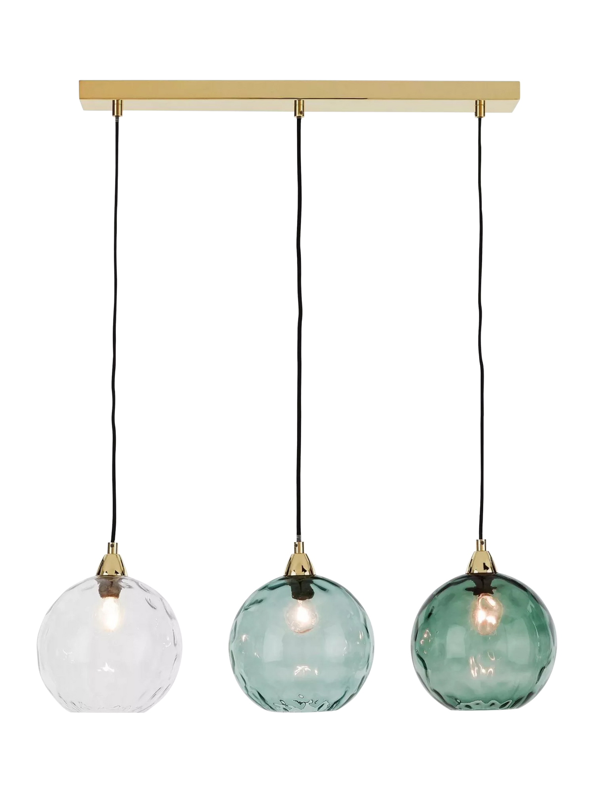 MADE Ilaria 3 pendant ceiling light blue, UK version