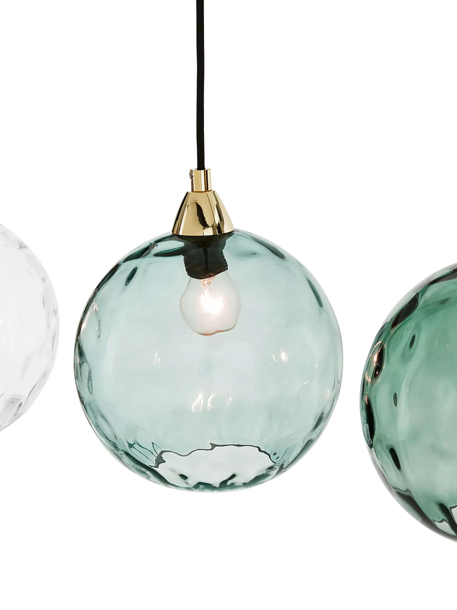 MADE Ilaria 3 pendant ceiling light blue, UK version