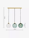 MADE Ilaria 3 pendant ceiling light blue, UK version