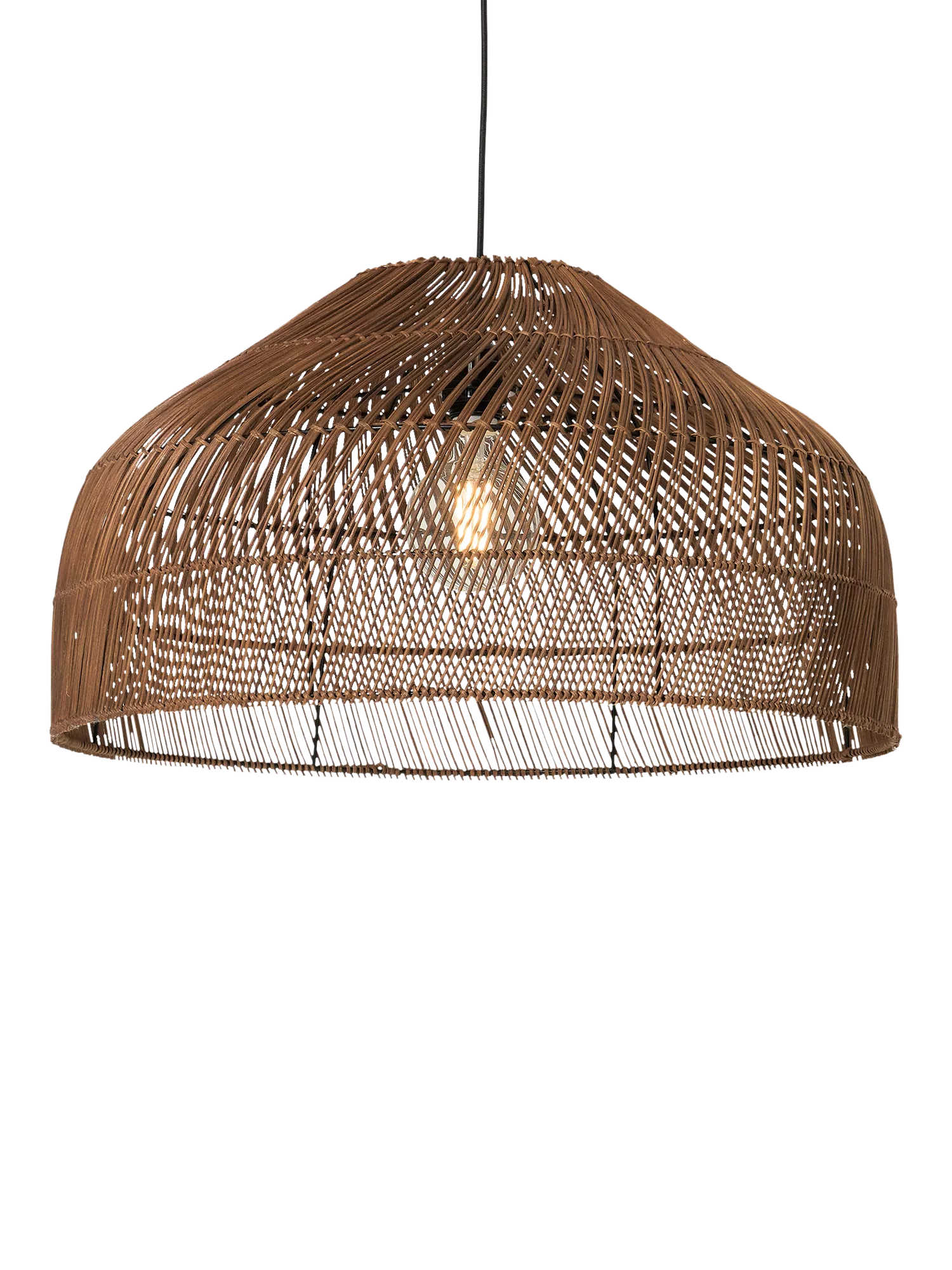 MADE Java XL rattan lampshade dark natural - British product
