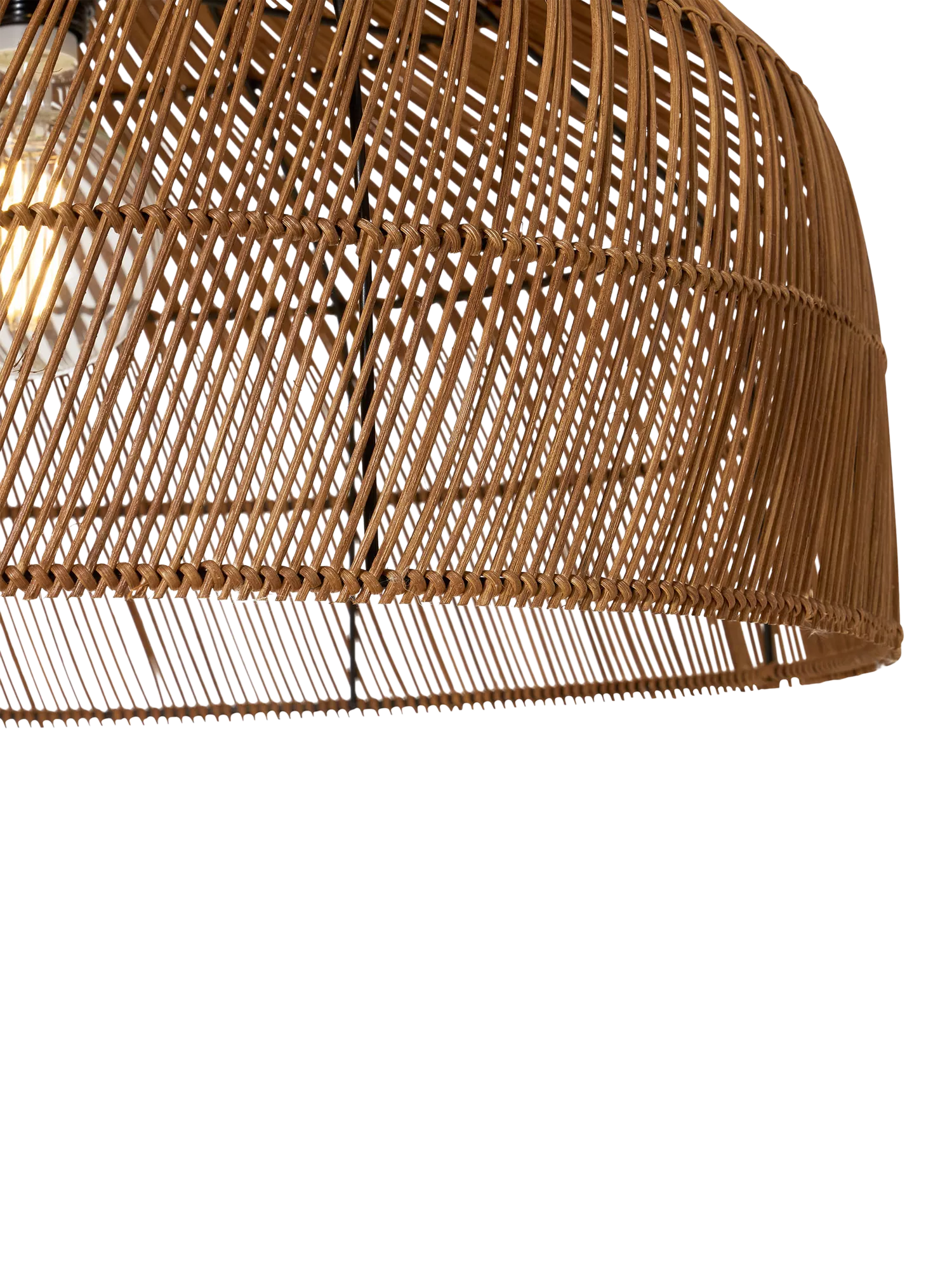 MADE Java XL rattan lampshade dark natural - British product