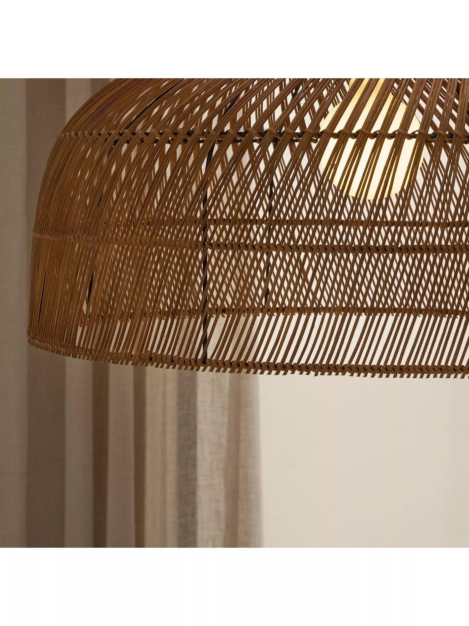 MADE Java XL rattan lampshade dark natural - British product