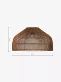 MADE Java XL rattan lampshade dark natural - British product