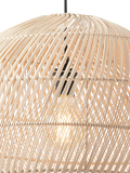 MADE Java round ceiling shade in natural rattan, imported from the UK