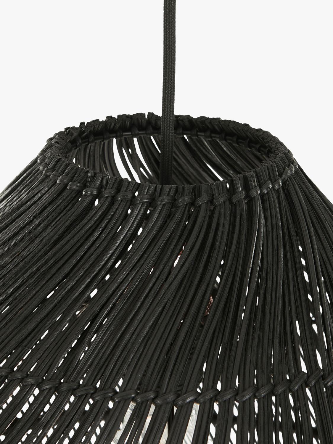 MADE Java Rattan Lampshade black 34cm (British brand)