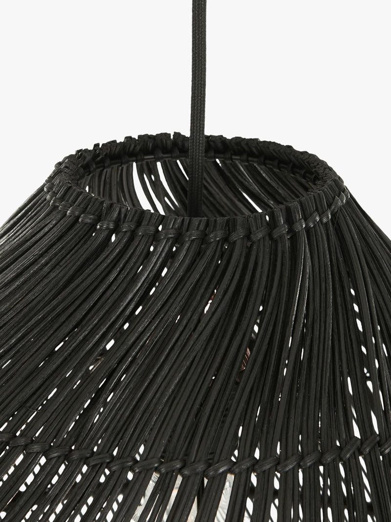 MADE Java Rattan Lampshade black 34cm (British brand)