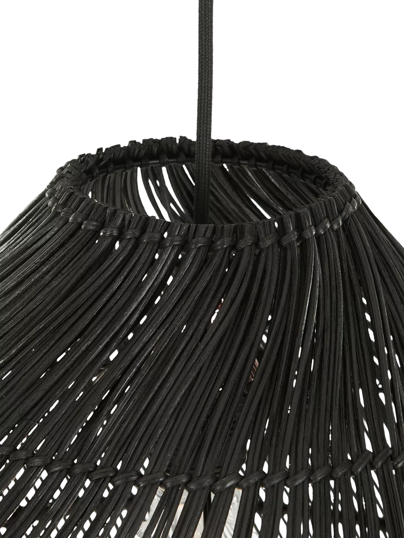 MADE Java Rattan Lampshade black 34cm (British brand)
