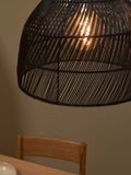 MADE Java Rattan Lampshade black 34cm (British brand)