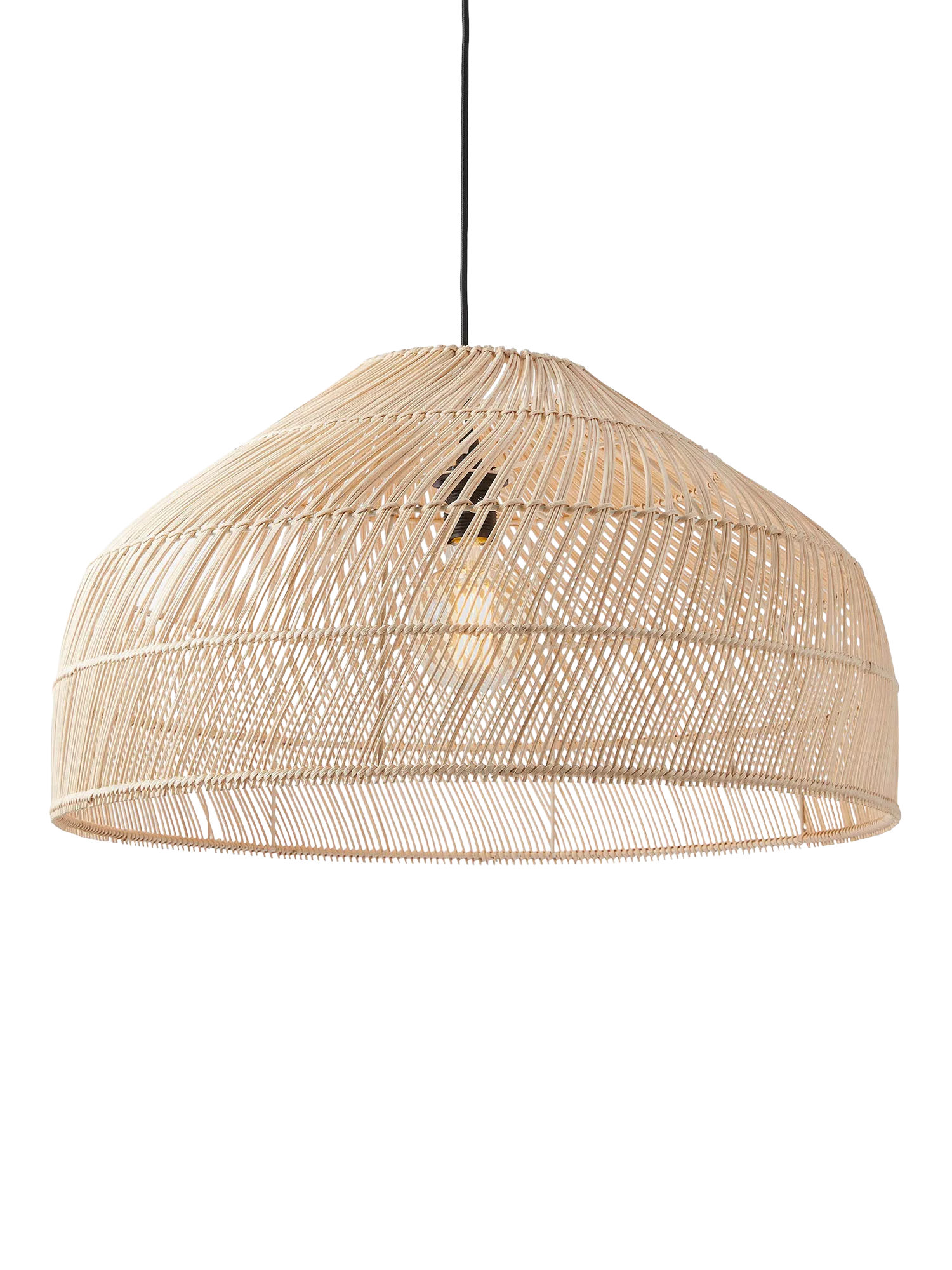 MADE rattan lamp shade 60cm light brown - British product