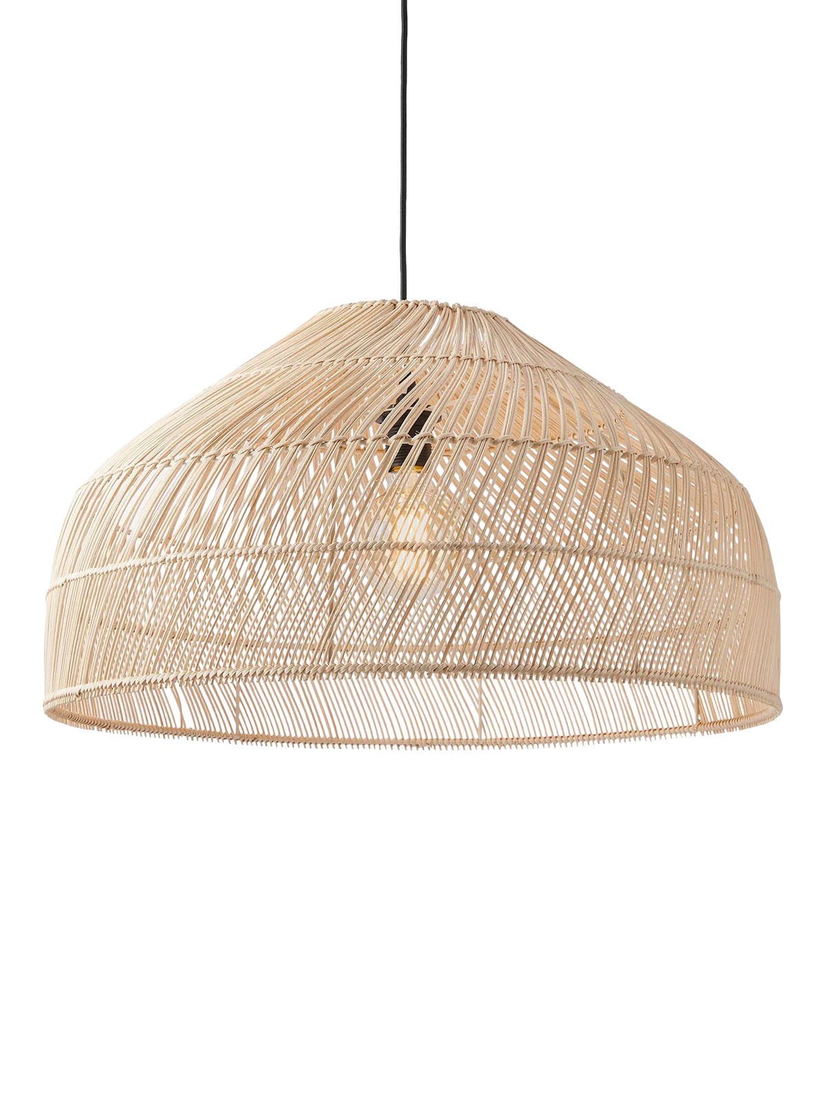 MADE rattan lamp shade 60cm light brown - British product