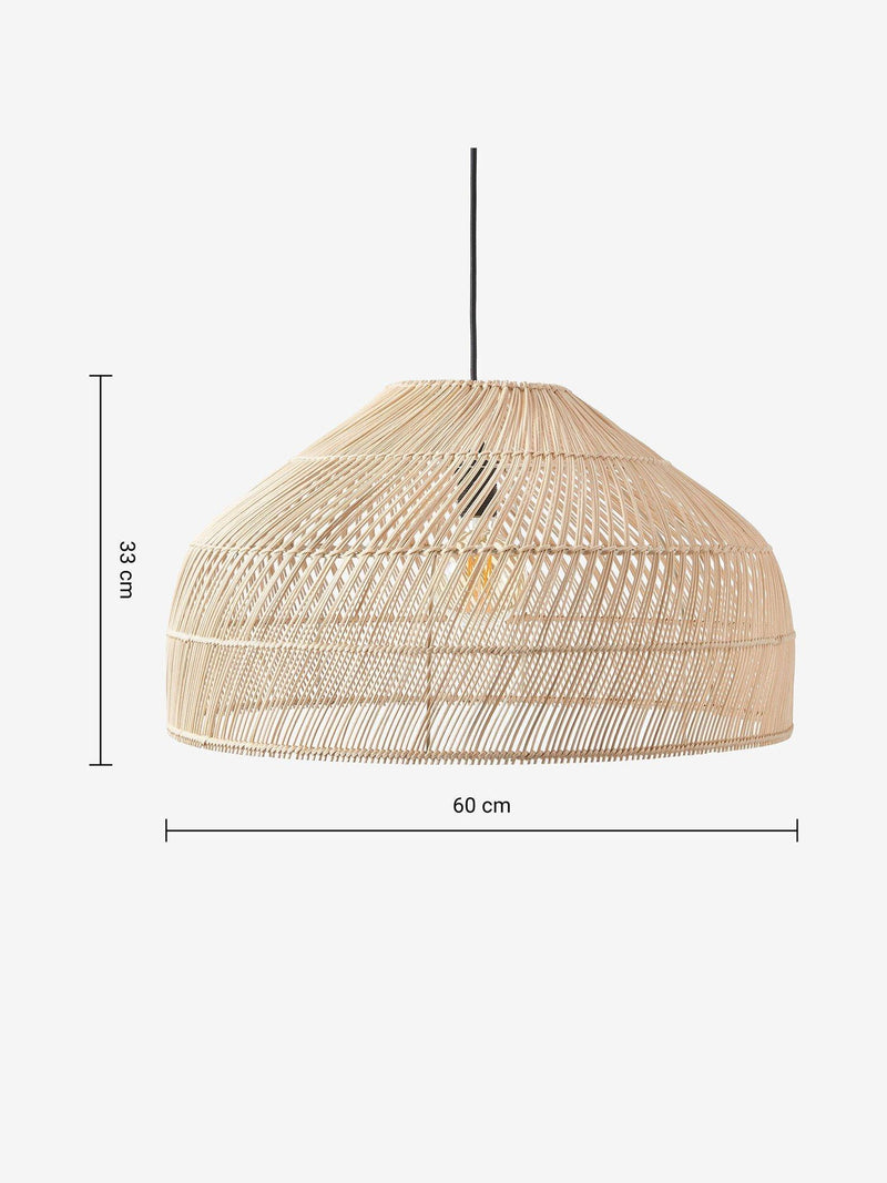 MADE rattan lamp shade 60cm light brown - British product