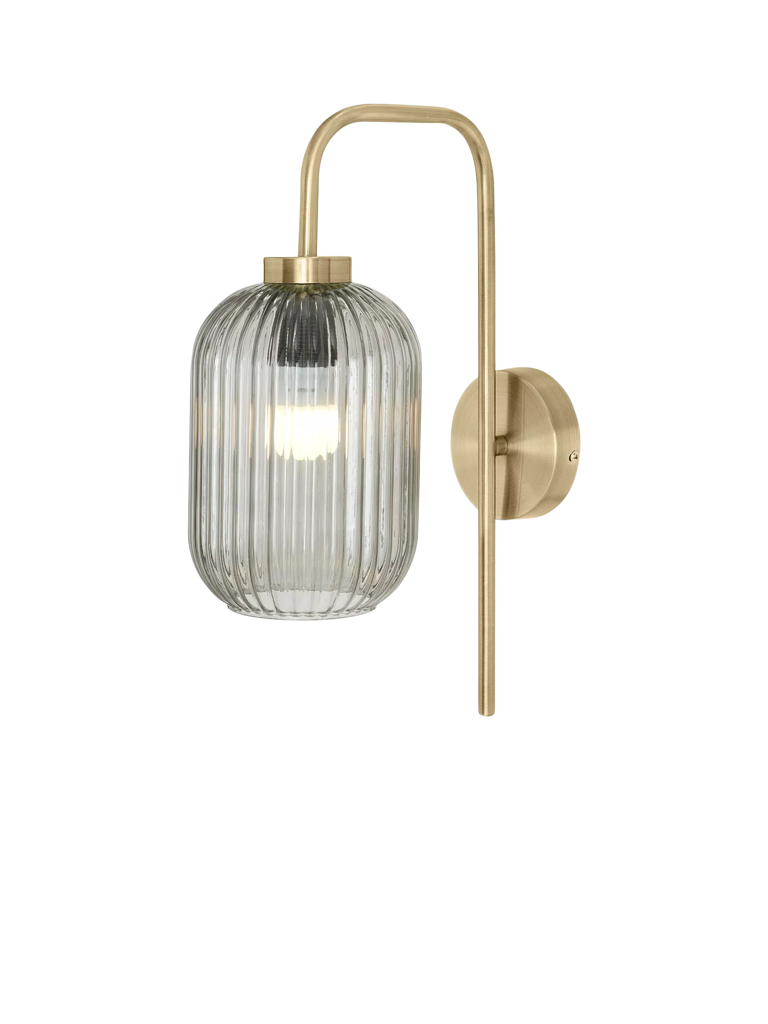 MADE Briz Textured Glass Wall Light, Grey