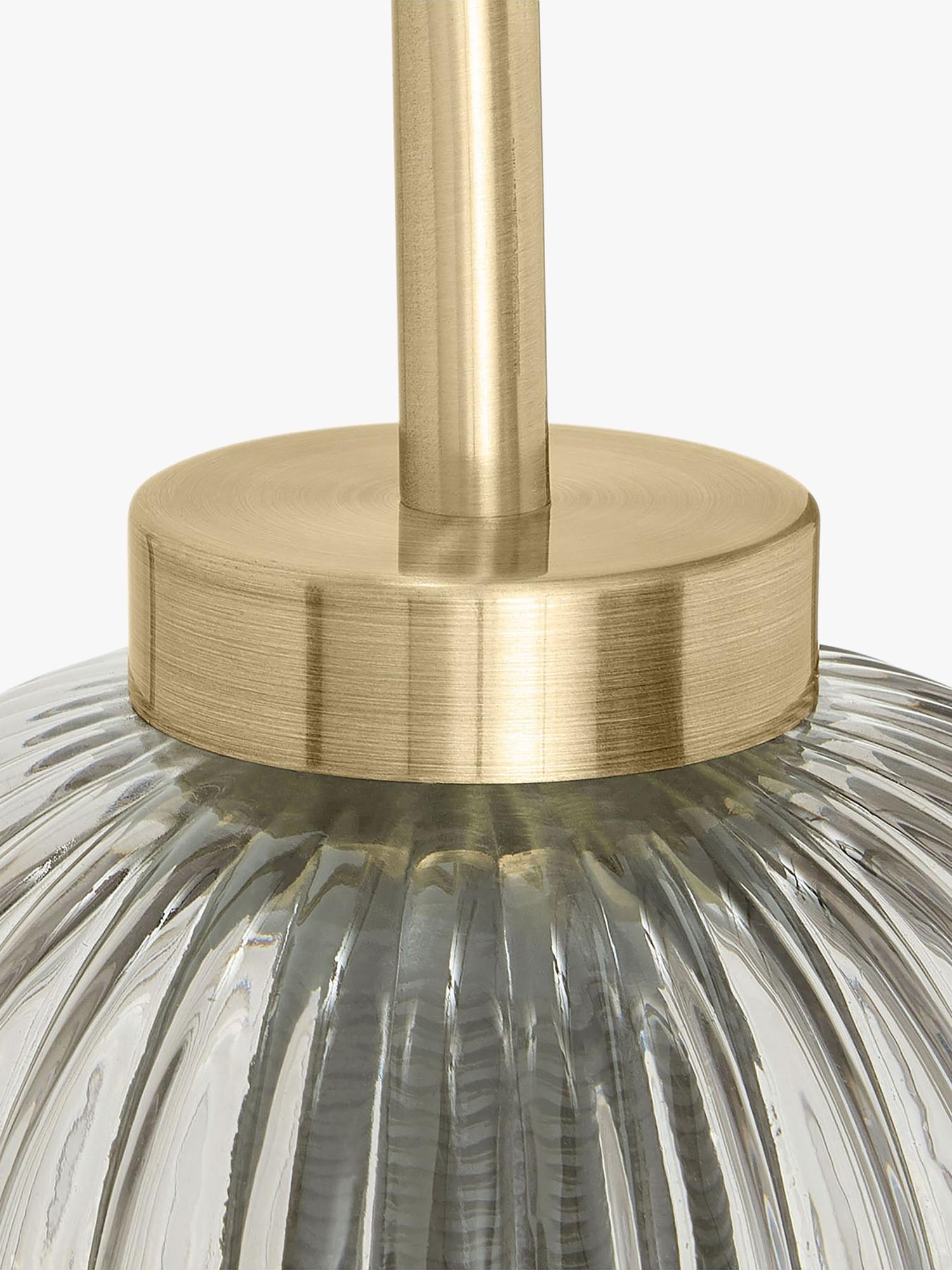 MADE Briz textured glass wall light in grey, UK version