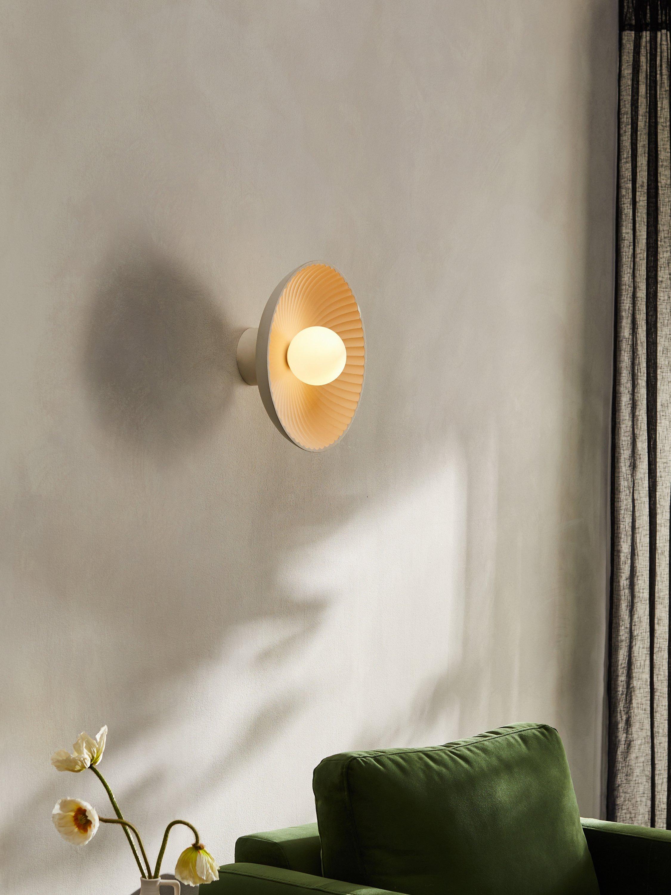 MADE Eliya wall light white concrete - British product
