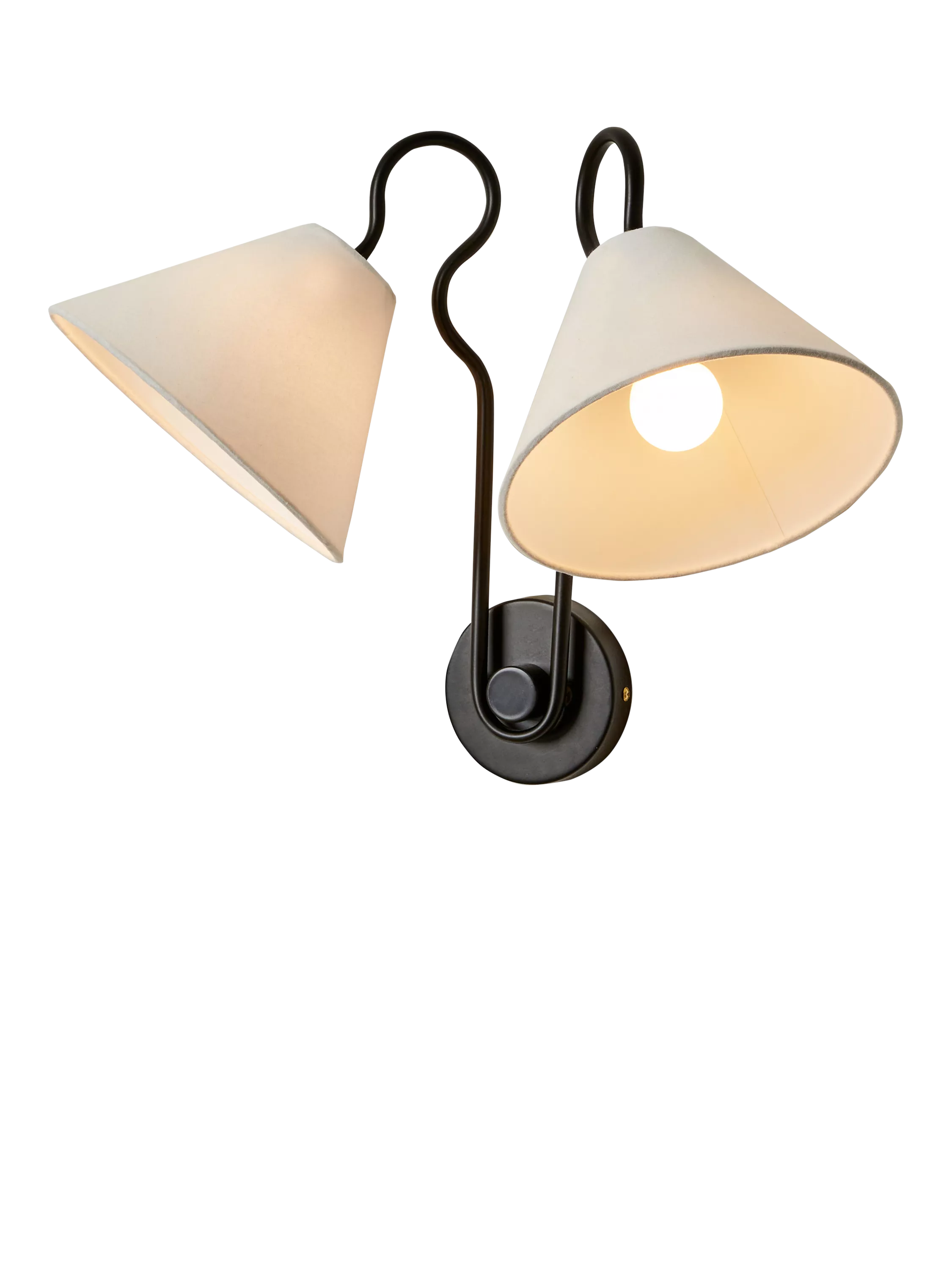 MADE Madelyn double arm wall light black (British brand)