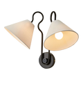 MADE Madelyn double arm wall light black (British brand)