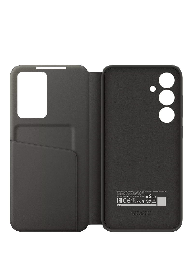 Samsung S24 FE Smart View Wallet Case Black, imported from the UK