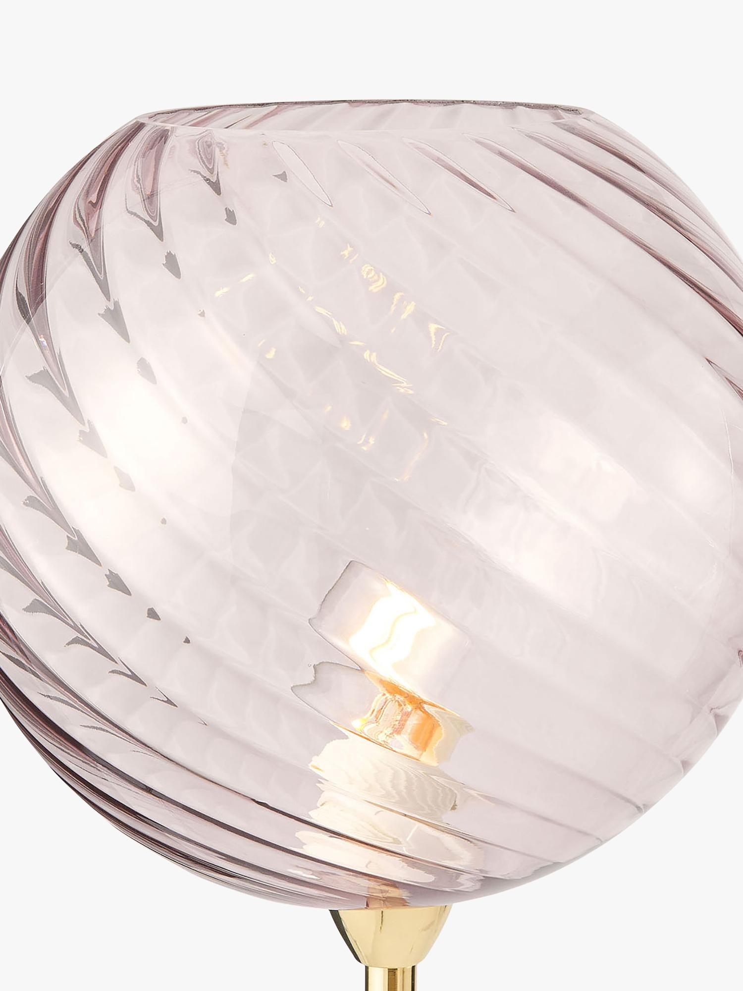 MADE Ilaria pink floor lamp with glass shade, UK version