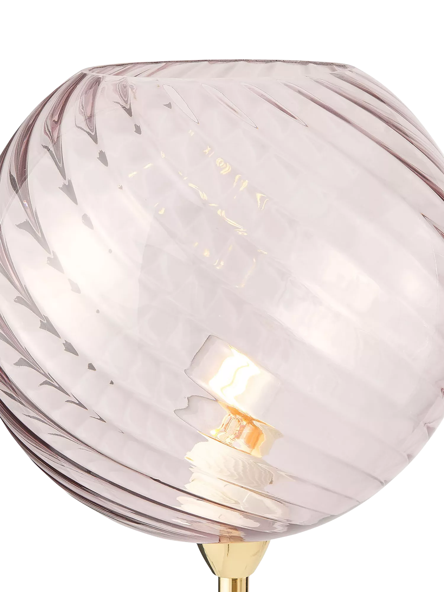 MADE Ilaria pink floor lamp with glass shade, UK version