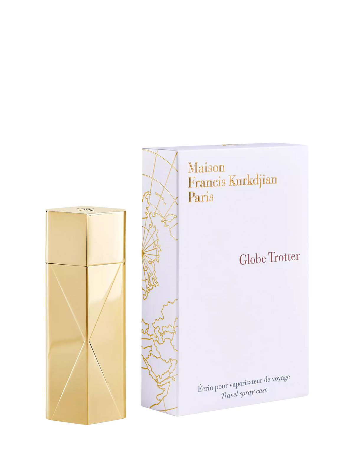 Maison Francis Kurkdjian Globe Trotter travel spray case gold edition 11ml, UK version