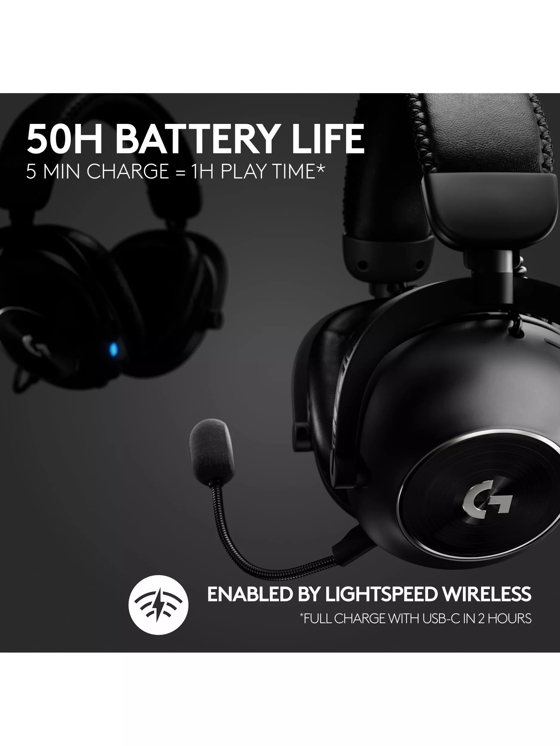Logitech Pro X 2 Lightspeed wireless gaming headset - British product