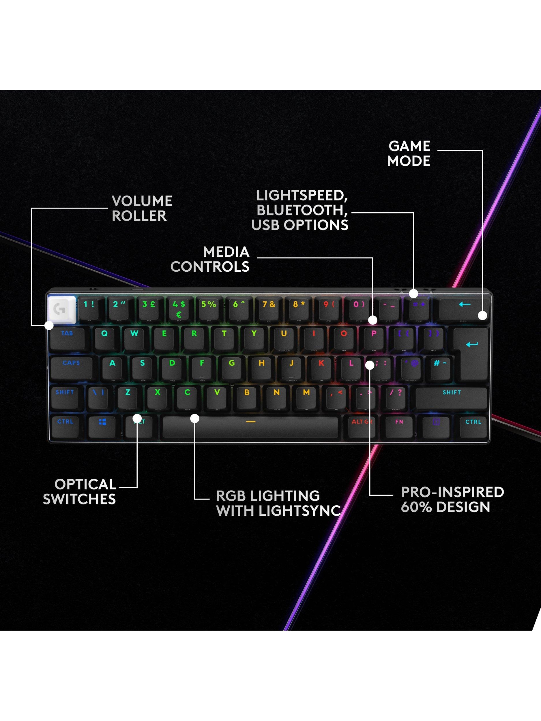 Logitech PRO X 60 Lightspeed wireless gaming keyboard - British product