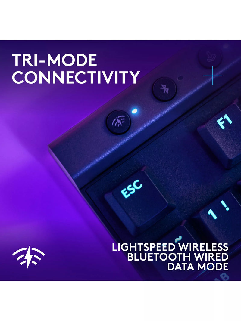 Logitech G515 Lightspeed TKL tenkeyless gaming keyboard in black, UK version