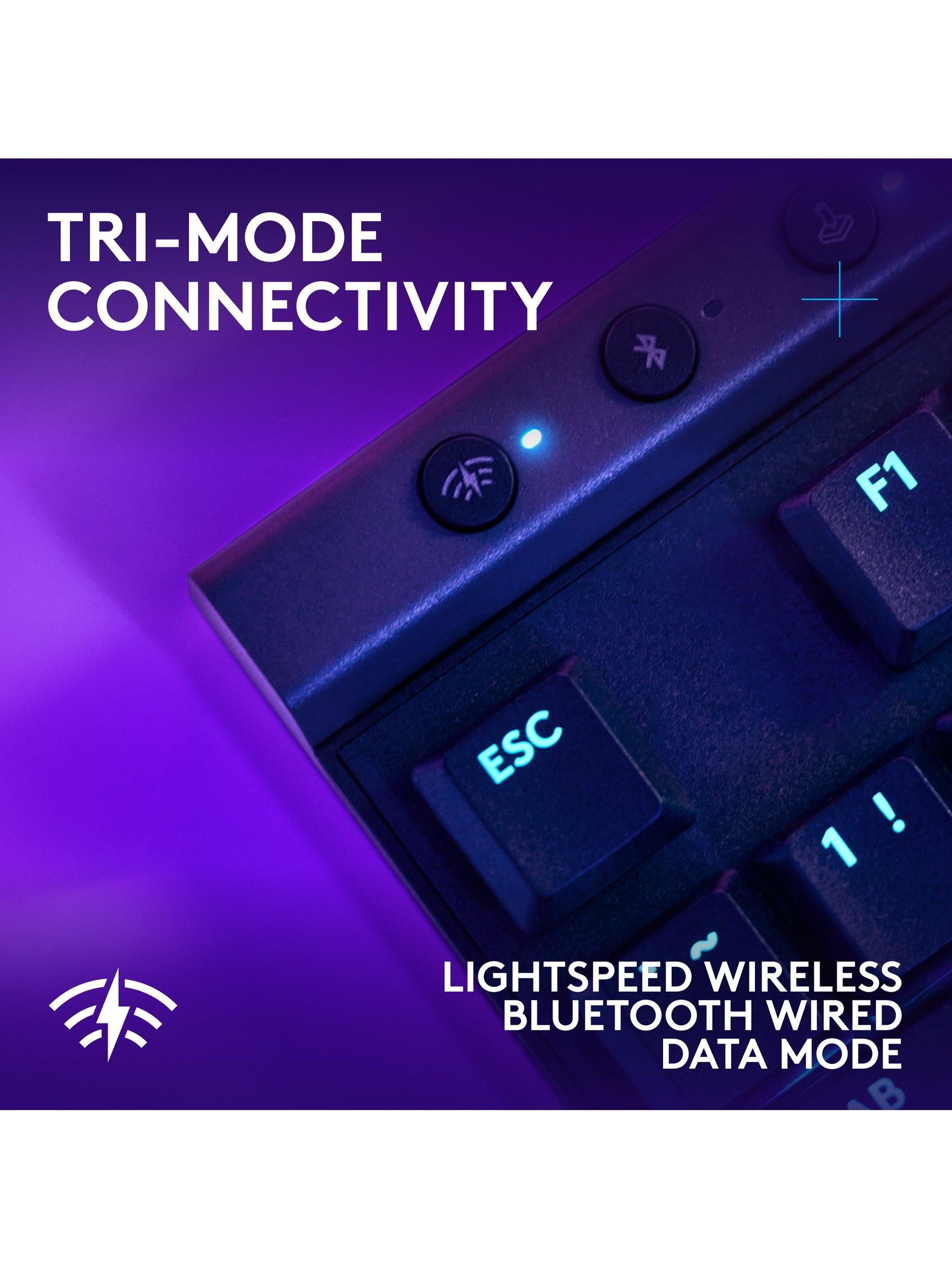 Logitech G515 Lightspeed TKL tenkeyless gaming keyboard in black, UK version