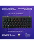 Logitech G515 Lightspeed TKL tenkeyless gaming keyboard in black, UK version