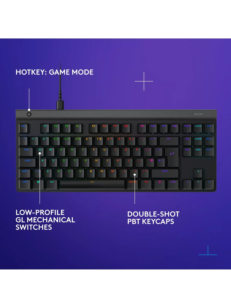 Logitech G515 TKL tenkeyless gaming keyboard - (British brand)