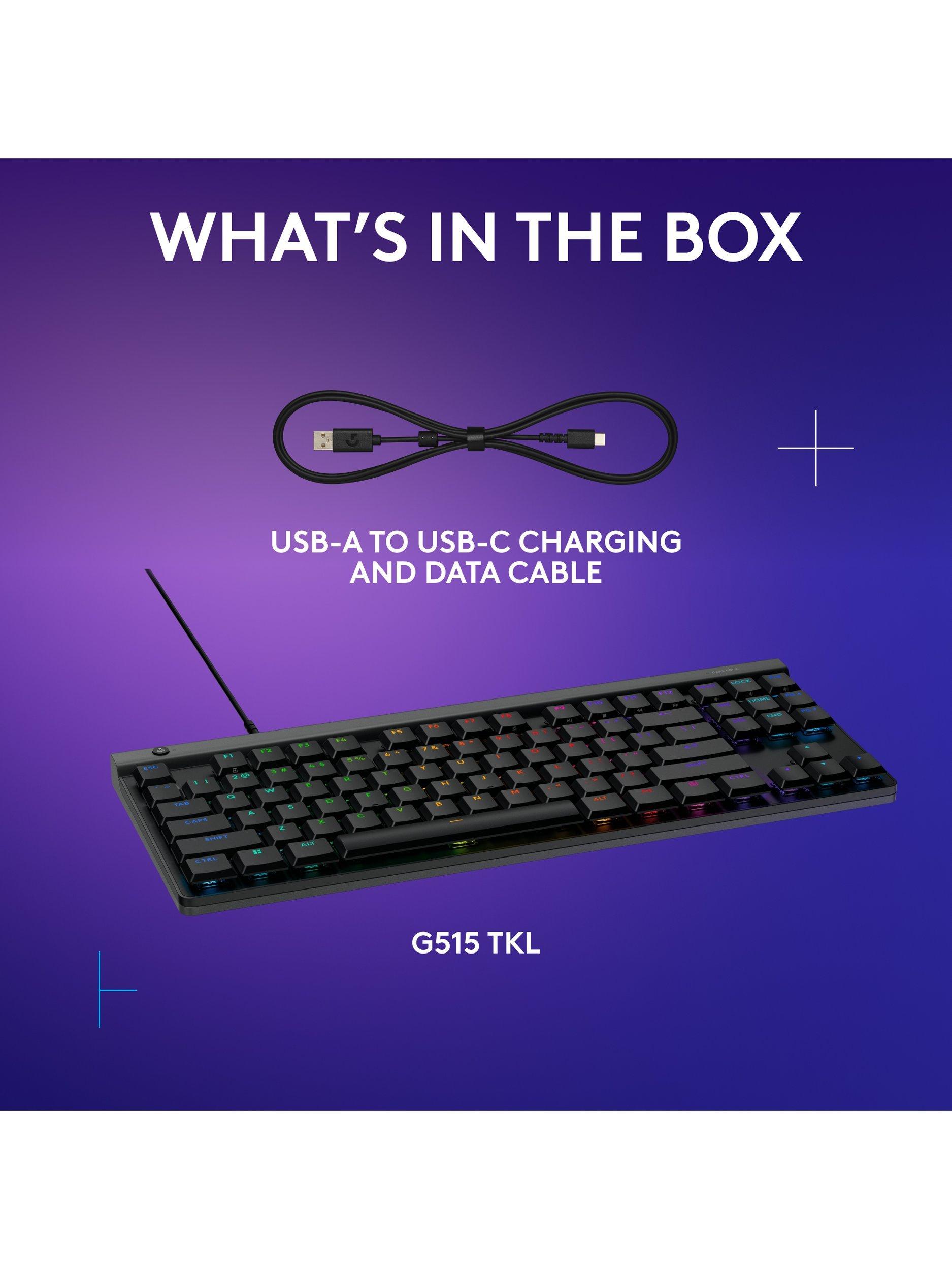 Logitech G515 TKL tenkeyless gaming keyboard - (British brand)