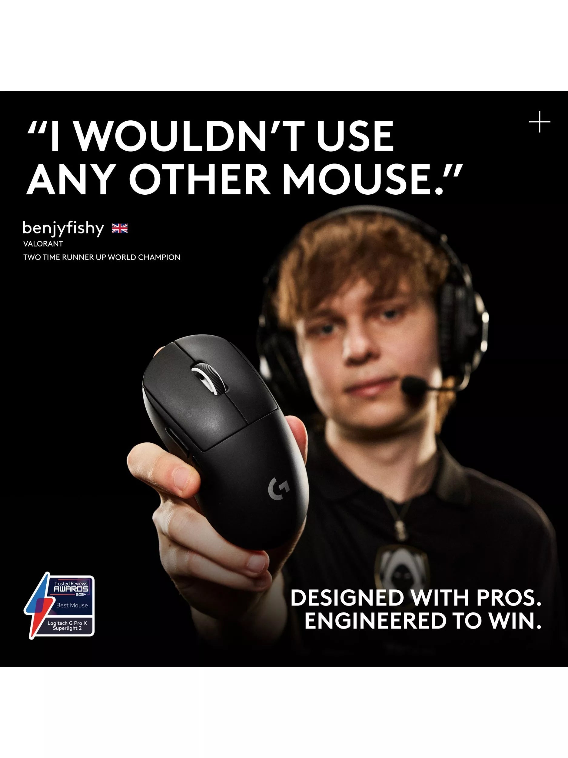 Logitech G PRO X Superlight 2 wireless gaming mouse Black (British brand)