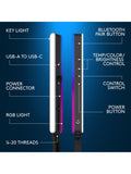 Logitech Litra Beam LX dual-sided RGB streaming key light (British brand)